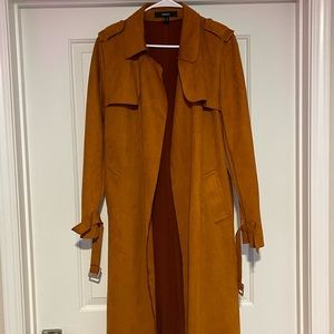 Burnt orange trench coat